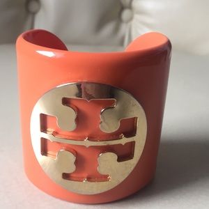 Tory Burch Orange and gold cuff